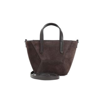 Brunello Cucinelli Dark Brown BC Duo Mini Tote