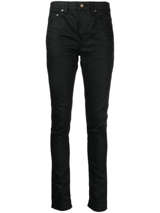 Saint Laurent mid-rise skinny jeans - Black