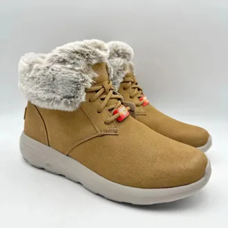 Skechers On The Go City Women Brown Suede Faux Fur Lined Winter Boot ZAP2509