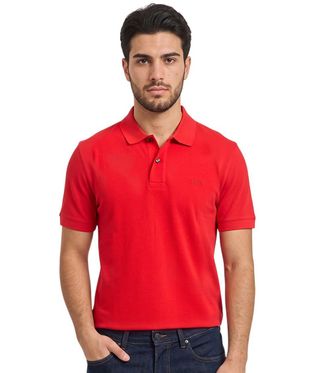 HUGO BOSS Red Shirt Collar Polos
