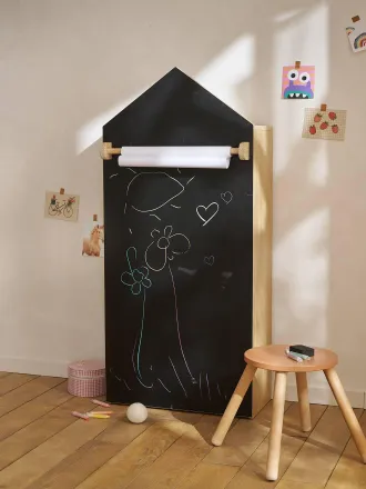 Vertbaudet B&uuml;cherregal HAUS mit Tafel Kinderzimmer natur