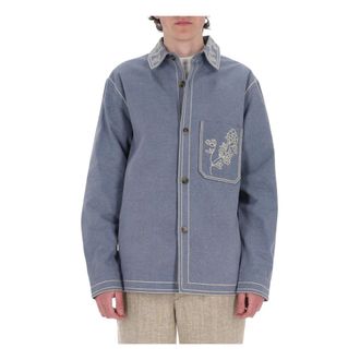 Isabel Marant Isabel Marant, Light Jackets, male, Blue, Size: M Overshirt Rudy