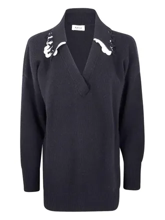 Aviù Sequins V Neck Sweater