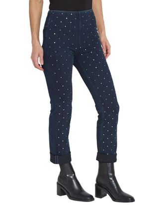 Lyss&eacute; Studded Boyfriend Denim Curvy Jean
