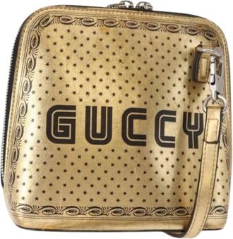 Gucci Pre-owned Leren Clutch - Dames - Vintage Clutch - Geel - ONE Size - Leer - Vintage