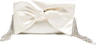 Anya Hindmarch Bow-detail Crystal-fringe Clutch Bag