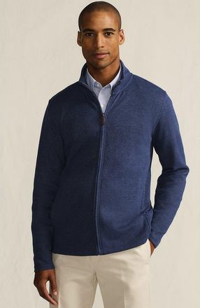 Lands End Bedford Rib Full Zip in Medium Denim Heather at Nordstrom, Size Xx-Large