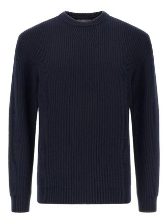 Boggi Milano ribbed-knit crew-neck sweater - Blue