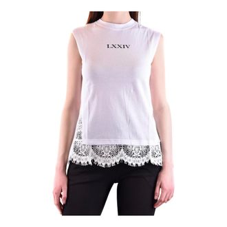 Alexander McQueen T-Shirt Short Sleeves - female - Alexander McQueen - Sleeveless Tops - White - XS - Tops