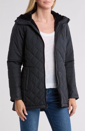 Columbia Snowmelt Valley Water Repellent Quilted Jacket in Black at Nordstrom Rack, Size X-Small