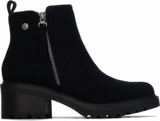 Refresh Womens Casual Suede Ankle Booties In Black