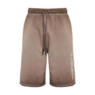 Off-white Printed Sweatshorts - Heren - Korte Broeken - Bruin - 3XL - Katoen - Korte Broeken