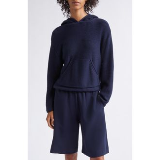 Leset Mae Knit Hoodie in Midnight at Nordstrom, Size X-Large