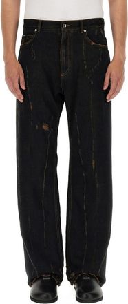 Dolce & Gabbana Black Loose Mid Rise Jeans