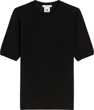 Max Mara Maglia Basic A Maniche Corte In Lana-Donna