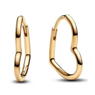 Pandora Asymmetrical Heart Hoop Earrings