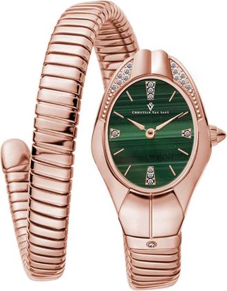Christian Van Sant Naga Quartz Green Dial Ladies Watch CV0889G