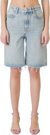 Maje Perle Cutoff Denim Bermuda Shorts in Light Blue at Nordstrom Rack, Size 2 Us / 34 Fr