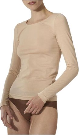 Wolford Maglia Manica Lunga in Lana Pura - - Tops - Donna - Rosa - XS