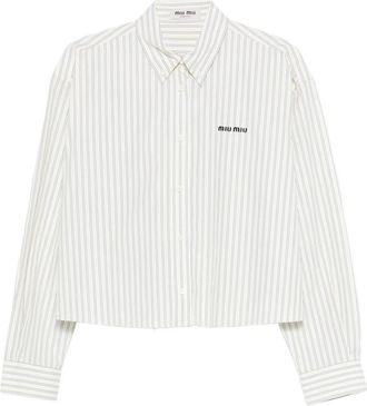Miu Miu Striped Poplin Shirt