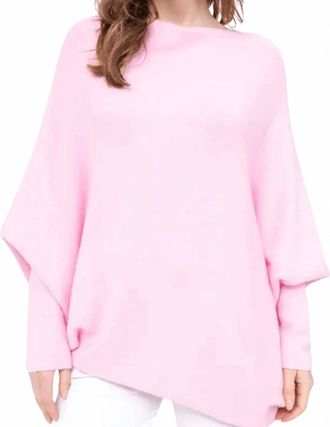 Made in Italy Iconic Asymmetrical Sweater In Soft Pink