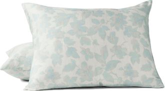 Coyuchi Camellia Organic Cotton Sateen Pillow Sham in Celadon at Nordstrom, Size Euro