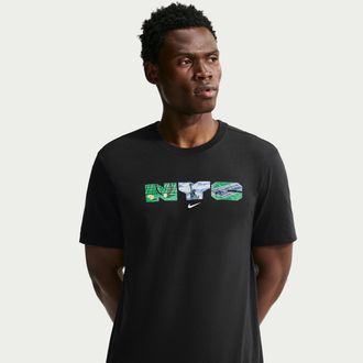 Nike Mens Court Tennis T-Shirt in Black | JU1474-010