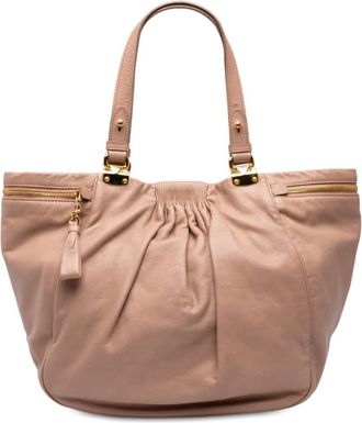 Miu Miu Pre-owned Miu Miu Lambskin Side Pocket Tote Ladies 41ORNDA2ZZFAY053