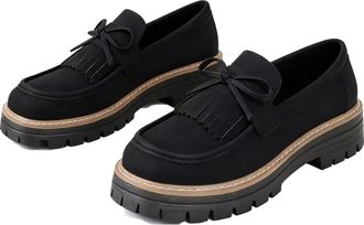 Generic Loafers Shoes for Women,Womens Orthopedic Platform Loafers for Women, Slip On Low Top Leathe Loafer with Arch Support Wide Fit Lightweight Business Wa