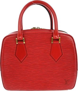 Louis Vuitton Sablons Handbag Epi Leather Red Leather Handbag (Pre-Owned)