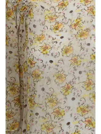 Isabel Marant Womens Blouse Floma Light Yellow-Ecru Viscose T-Shirts & Jerseys Yellow/ecru