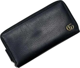 Gucci Pre-owned Long wallet (bi-fold) - Dames - Vintage Accessoires - Zwart - ONE Size - Leer - Vintage