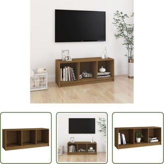 vidaXL Armadio stereo - Mobile Porta TV Marrone Ambra 104x33x41 cm in Legno di Pino
