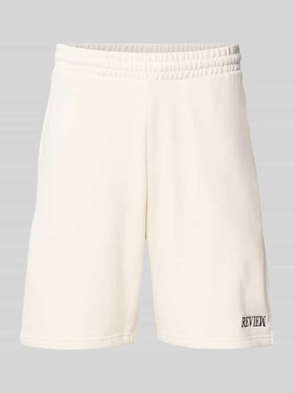 Review Regular Fit Shorts mit Label-Stitching in Offwhite, Gr&ouml;&szlig;e XXL