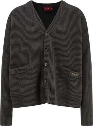 Gucci Luxe Wol Kasjmier Trui - Heren - Vesten - Groen - M - Wol - Truien & Vesten