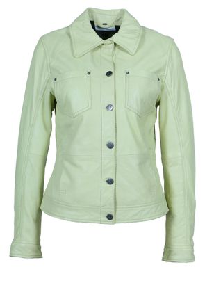 Freaky Nation Lederjacke FREAKY NATION TwoToned-FN, Damen, Gr. M (38), gr&uuml;n, Oberstoff: 100% Leder; Futter: 100% Baumwolle, Jacken Lederjacke
