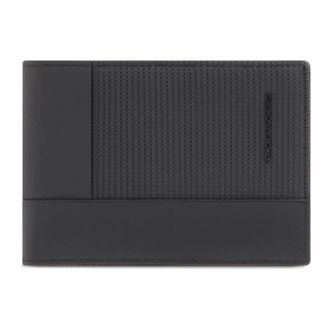 Piquadro Accessoires, Heren, Zwart, ONE Size, Leer, Portemonnee met 7 Kaartsleuven en RFID-bescherming