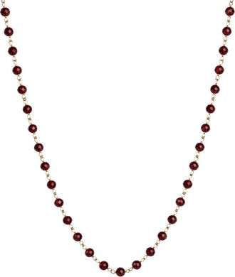 Jewelmak 14K Garnet Necklace