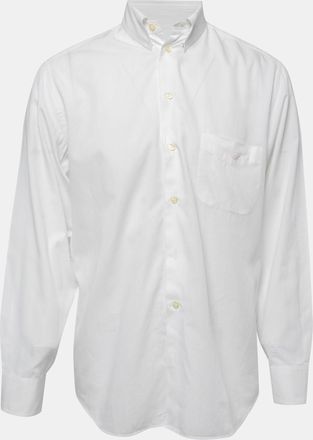 Emporio Armani White Cotton Button Down Full Sleeve Shirt
