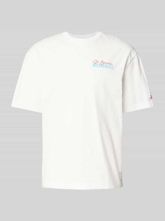 MC2 Saint Barth T-Shirt mit Statement-Print und Rundhalsausschnitt in Weiss, Gr&ouml;&szlig;e XXL