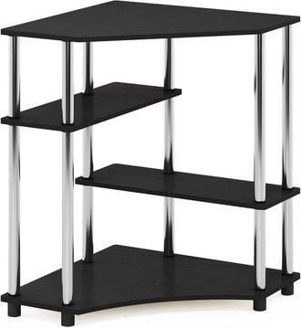 Furinno Turn-N-Tube Space Saving Corner Desk with Shelves