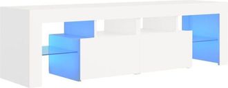 vidaXL TV Cabinet with LED Lights White 140x36.5x40 cm vidaXL