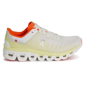 On Cloudflow 4 Textile Synthetic Mens Low Top Trainers - White Hay - Size:UK 11.5