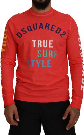 Dsquared2 Dsquared&sup2; Colorful Print Long Sleeves Top Mens T-shirt (Pre-Owned)