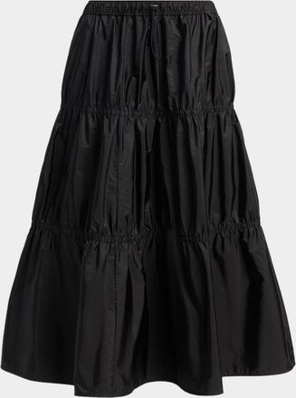 Moncler Tiered Nylon Midi Skirt