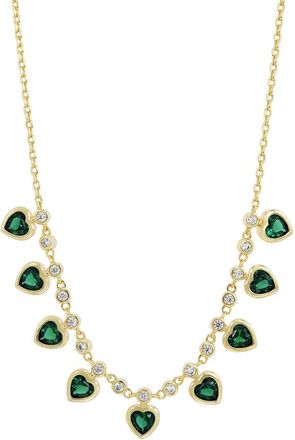 Savvy Cie Jewels 14K Plated Cz Dangle Necklace