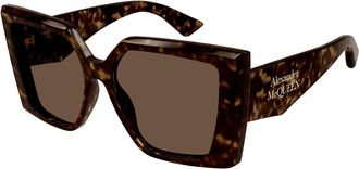 Alexander McQueen AM0467S 002 Womens Sunglasses Size 56 - Free RX Lenses - Free RX Lenses