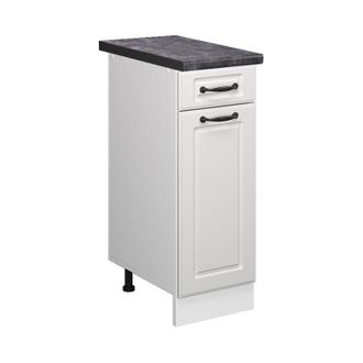 Vicco Mobiletto base per cucina R-Line, Bianco casa di campagna, 30 cm, PL Antracite, Vicco