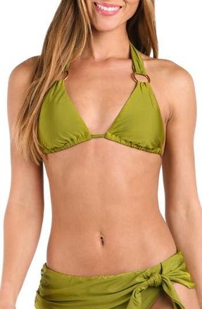 Sunshine 79 Solids Triangle Bikini Top in Olive at Nordstrom Rack, Size 10