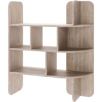 Selsey Selsey - contle - Libreria con vani aperti - 120 cm - Effetto rovere